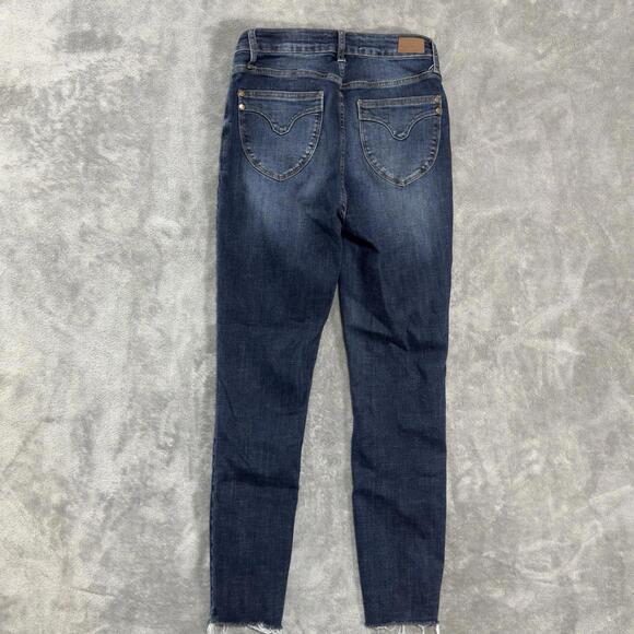 Judy Blue Skinny Jeans 7/28 High Rise Dark Wash Stretch Style JB88527 - Picture 4 of 9